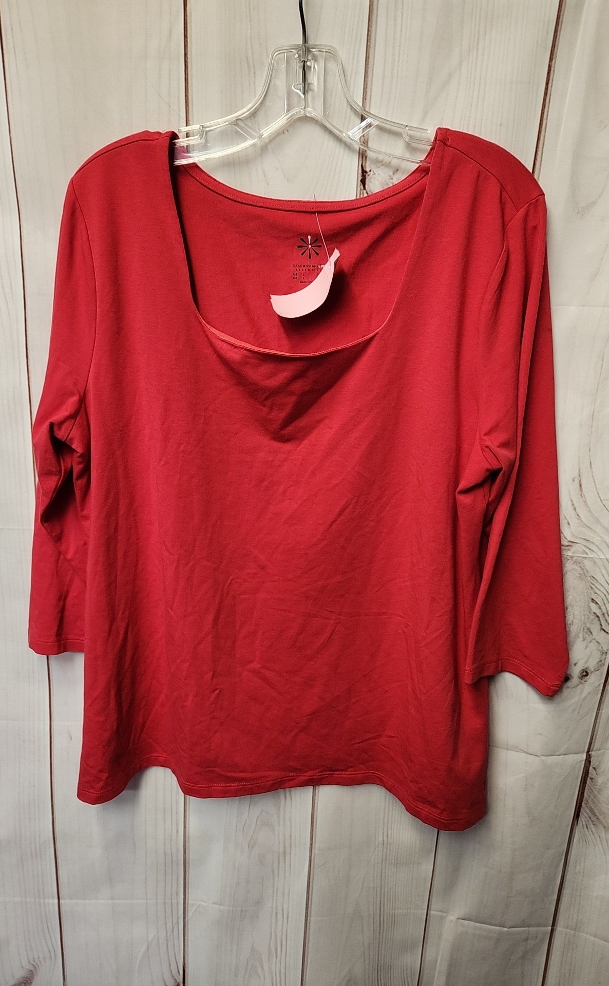 Isaac Mizrahi Live Women's Size L Red Long Sleeve Top