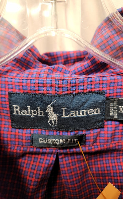 Ralph Lauren Men's Size XL Red & Blue Shirt