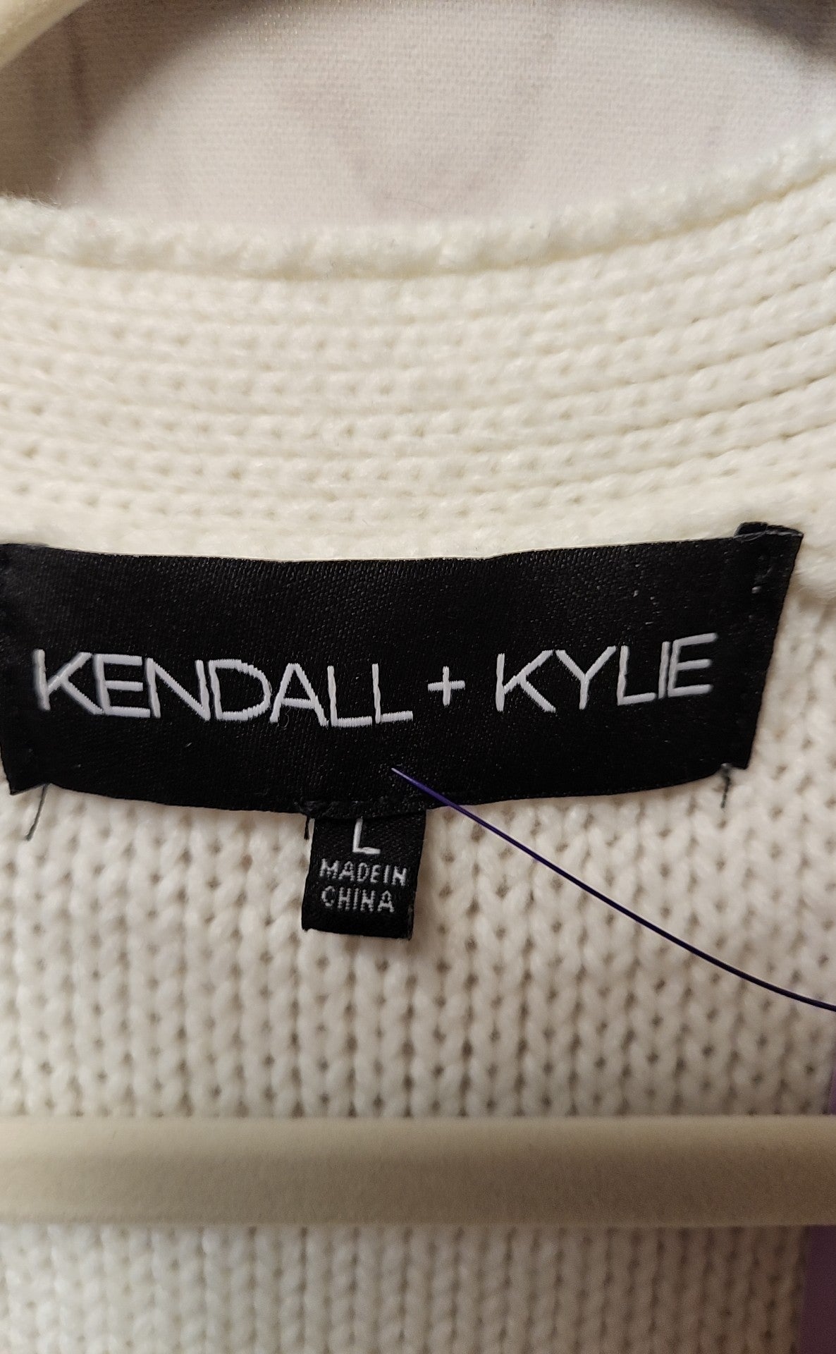 Kendall & Kylie Women's Size L White Cardigan