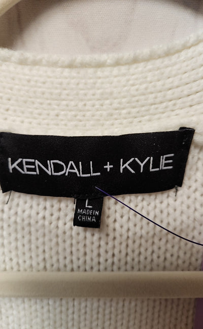 Kendall & Kylie Women's Size L White Cardigan