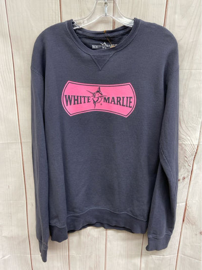 White Marlie Men's Size S Gray Sweatshirt