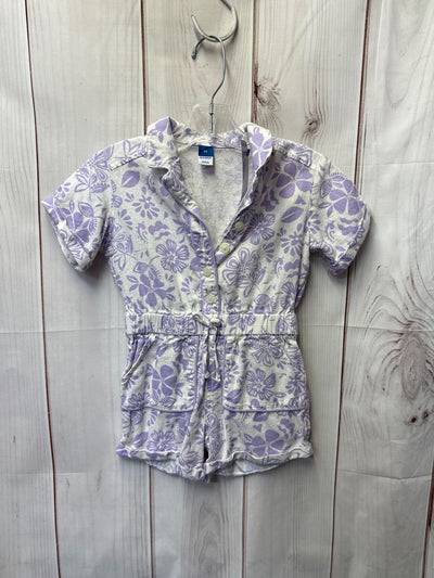 Old Navy Girl's Size 3 White & Purple Romper