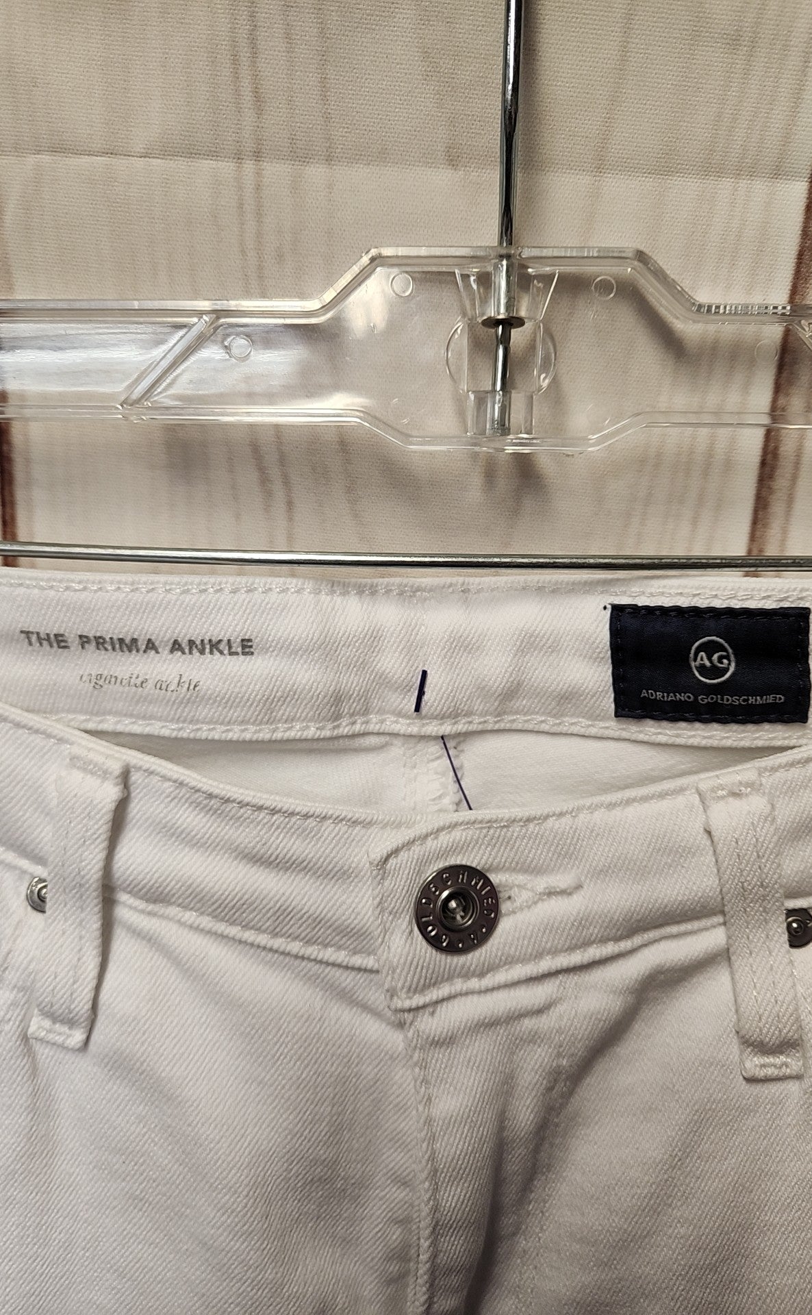 AG Adriano Goldschmied Women's Size 26 (1-2) White Jeans The Prima Ankle