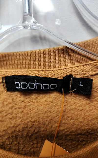 Boohoo Women's Size L Tan Sweatshirt