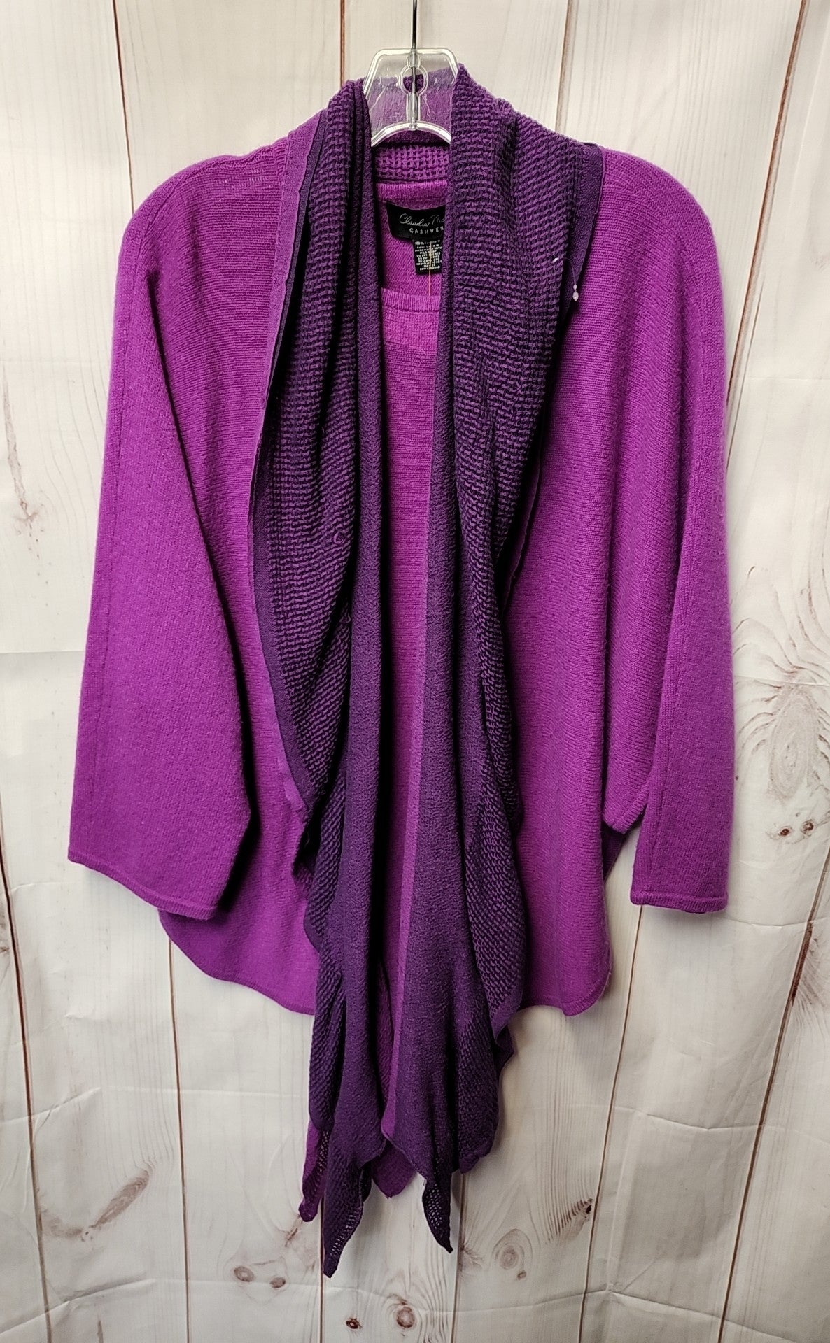Claudia Nichole Women's Size L/XL Purple Cashmere Sweater Set