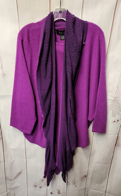 Claudia Nichole Women's Size L/XL Purple Cashmere Sweater Set