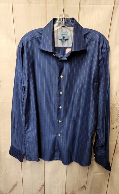Egara Men's Size L Blue Shirt