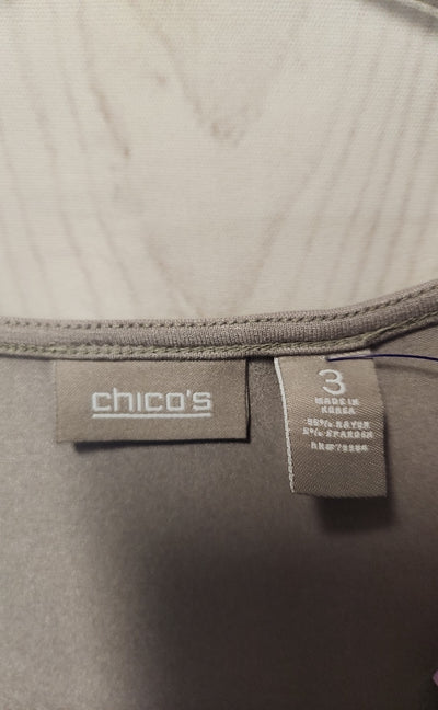 Chico's Women's Size 3 = US XL Gray Sleeveless Top