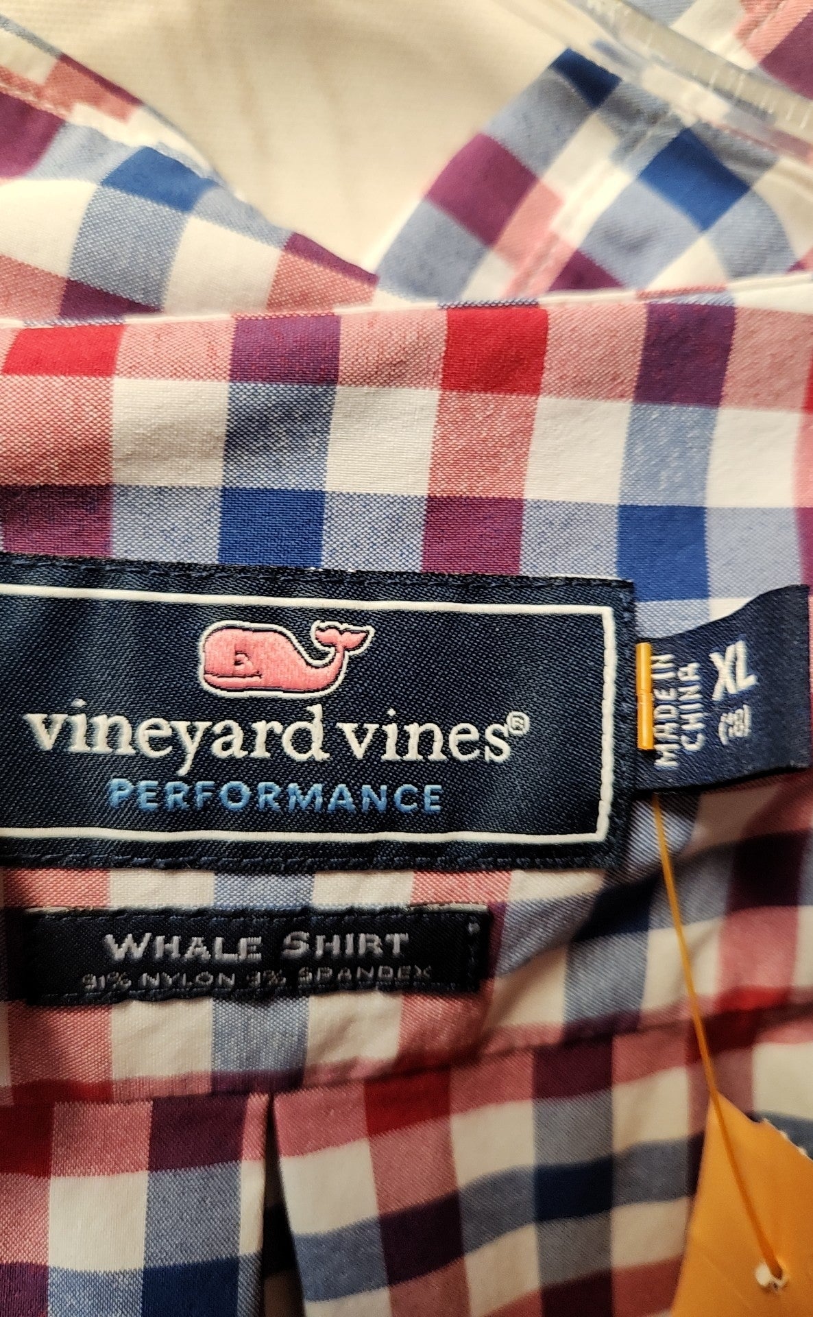 Vineyard Vines Boy's Size 18 Red & Blue Shirt