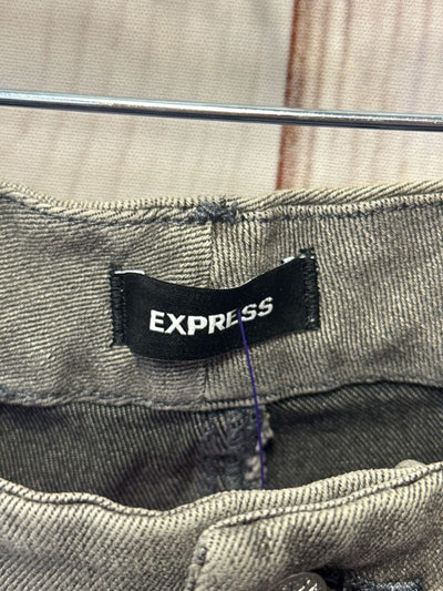 Express Women's Size L Gray Modern Straight Jeans