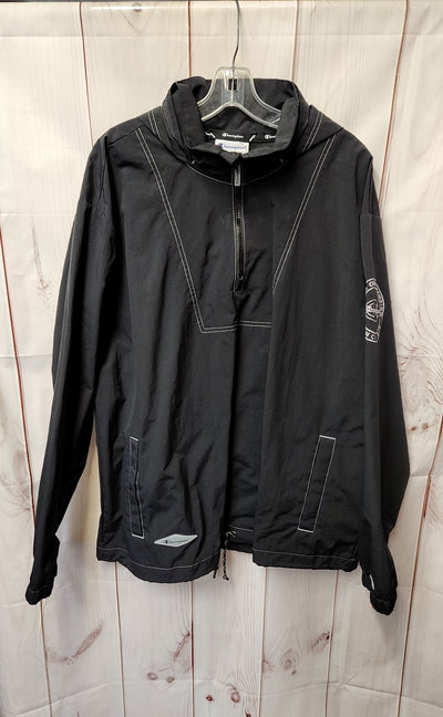 Champion Men's Size XL Black Half Zip Jacket