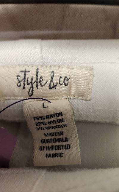 Style & Co Women's Size L White Capris