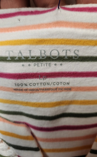 Talbots Women's Size L Petite Pink Short Sleeve Top