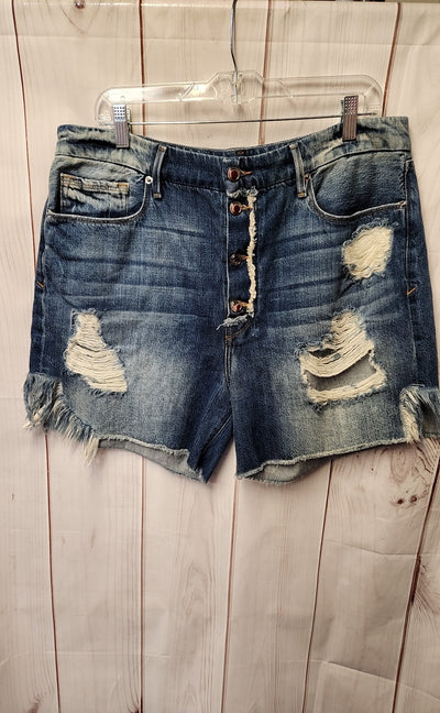 Good American Women's Size 32 (13-14) Blue Shorts