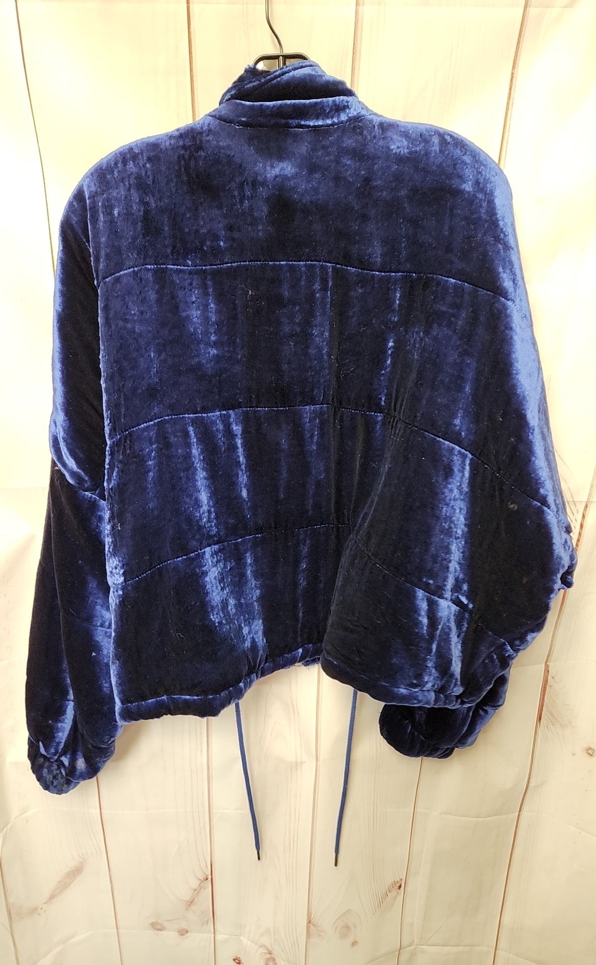 Free People Women's Size S Blue Velour Jacket