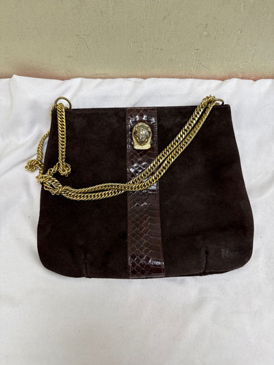 VTG 1980s Ruth Saltz Brown Suede Purse Bag