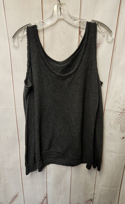 Project Social T Women's Size M Gray Cold Shoulder Top