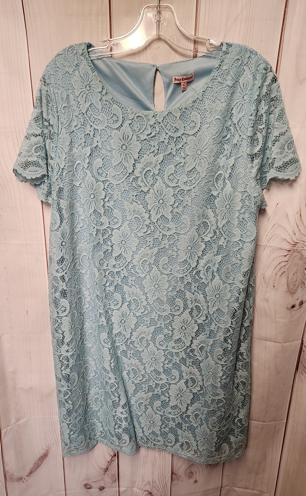 Juicy Couture Women's Size XL Light Blue Lace Dress