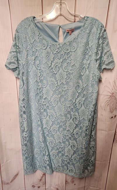 Juicy Couture Women's Size XL Light Blue Lace Dress