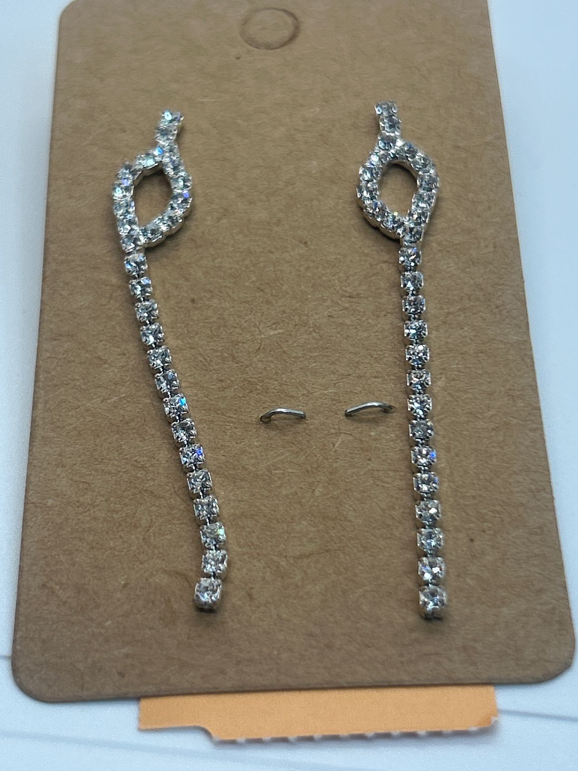 Vintage Crystal Rhinestone dangle Drop Earrings