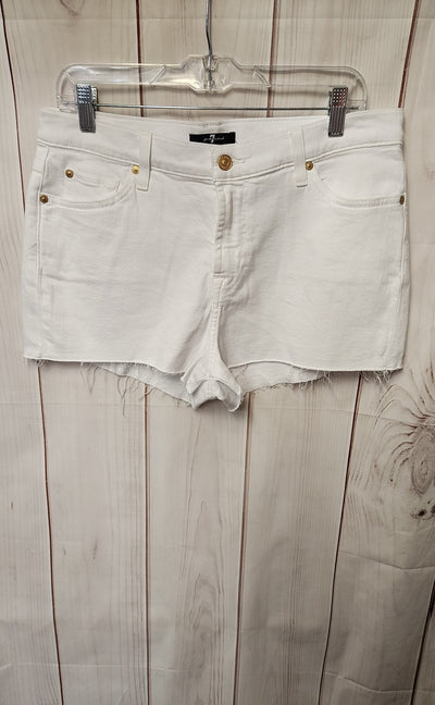 NWT 7 For All Mankind Women's Size 31 (11-12) White Shorts