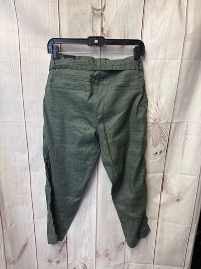 NWT Liverpool Women's Size 30 (9-10) Fennel Green Stretch Linen Blend Pants