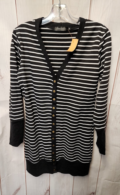 Merokeety Women's Size M Black & White Cardigan
