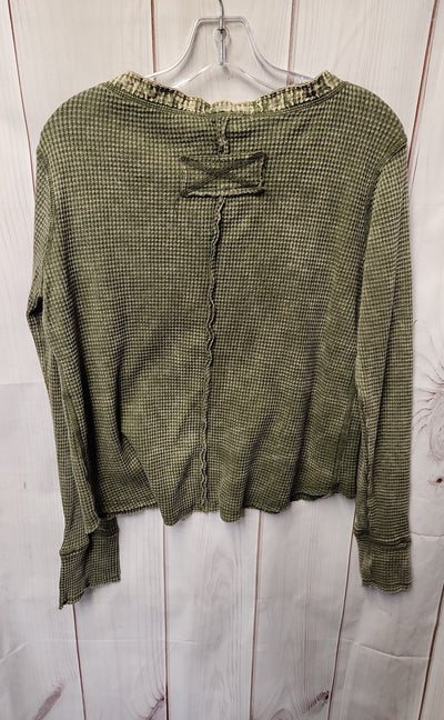 Zenana Women's Size S Green Long Sleeve Top