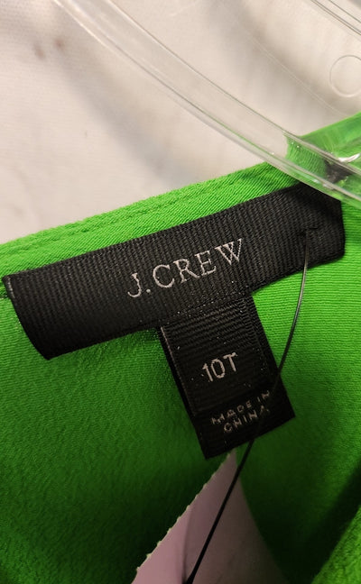 J Crew Women's Size 10 Tall Green Dress
