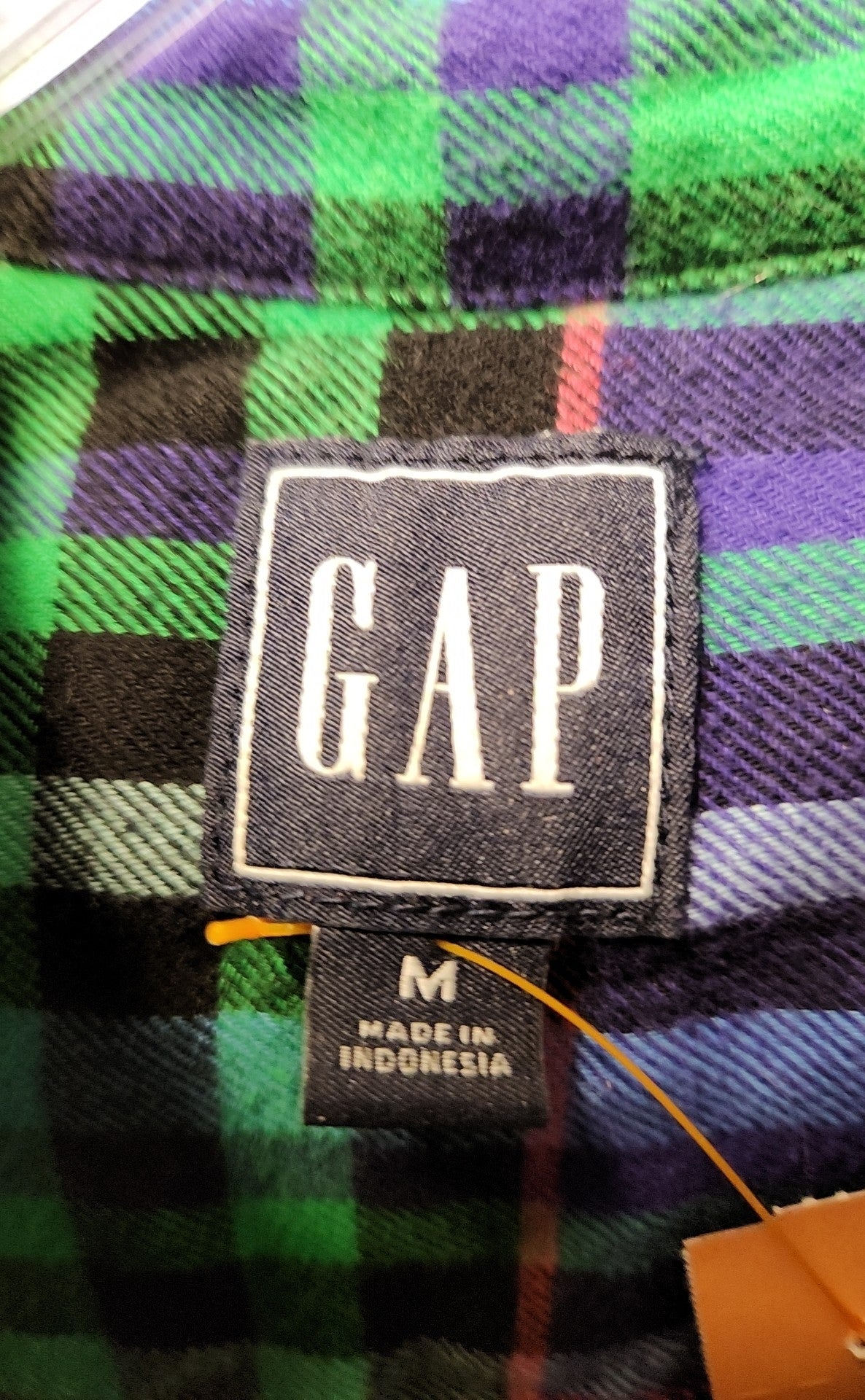 Gap Women's Size M Blue & Green Long Sleeve Top