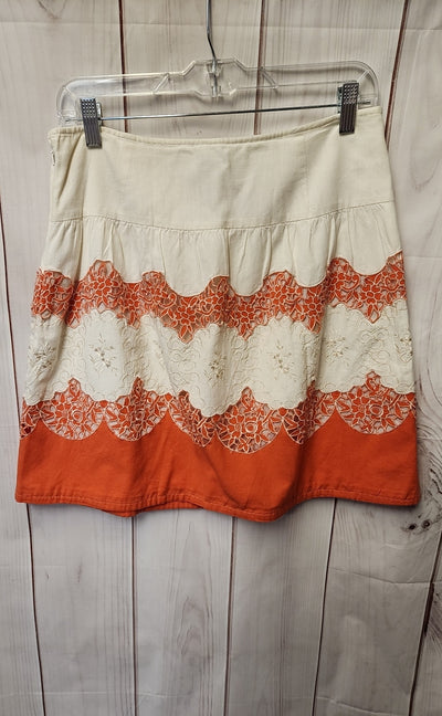 Odile Women's Size S White & Pink Skirt