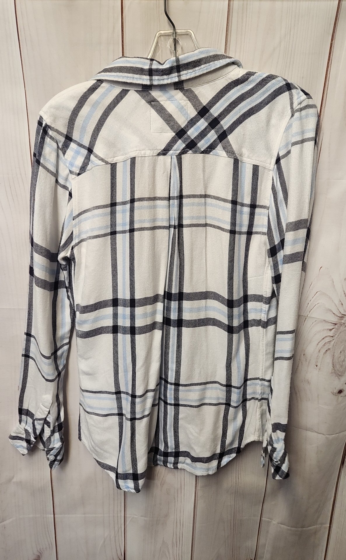 Rails Women's Size XS White & Blue Long Sleeve Top