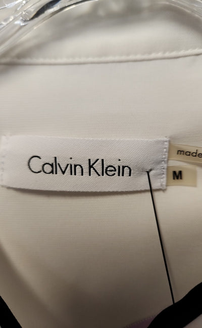 Calvin Klein Women's Size M White Sleeveless Top