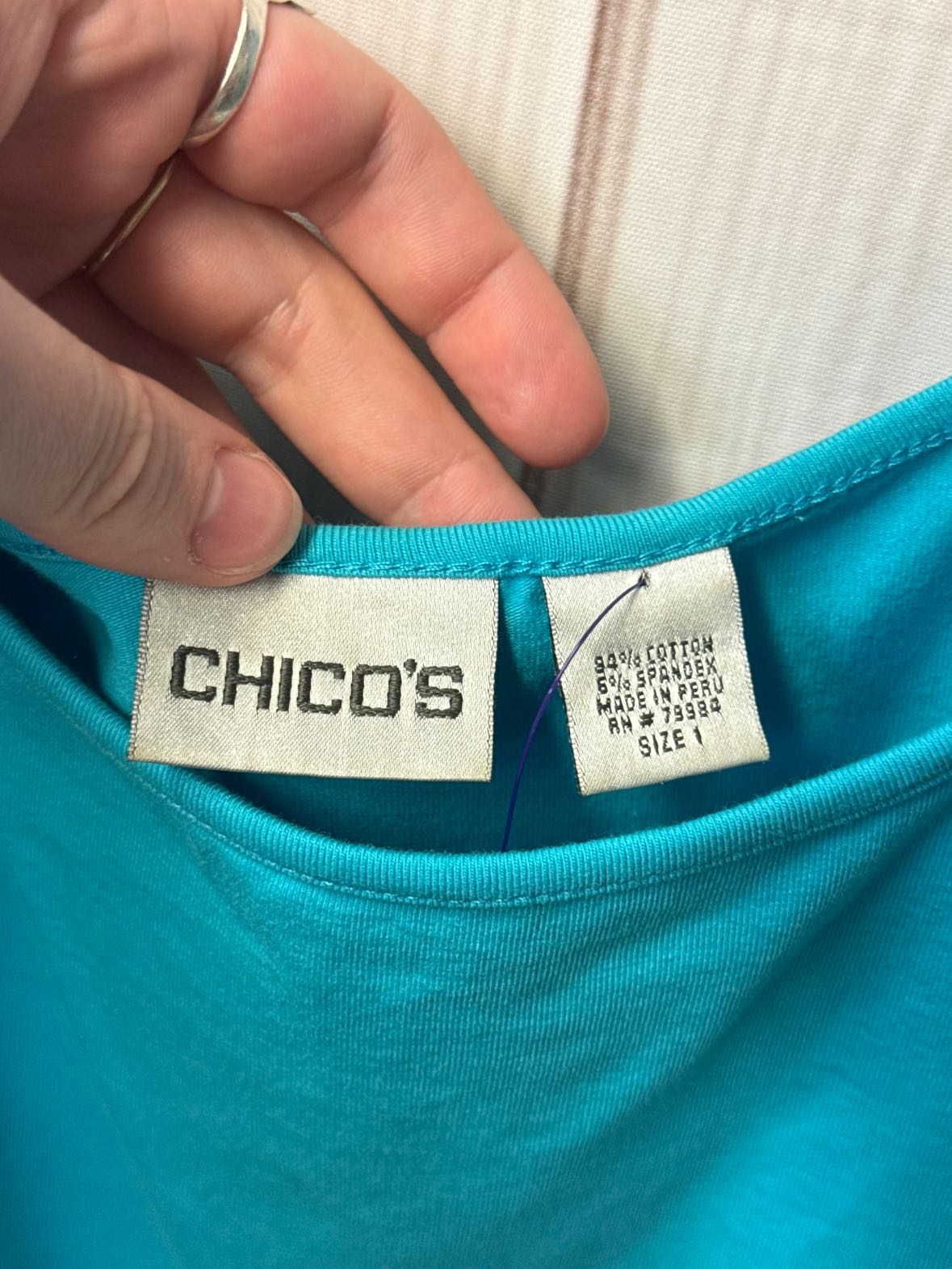 Chico's Women's Size 1 = US M Blue Sleeveless Top
