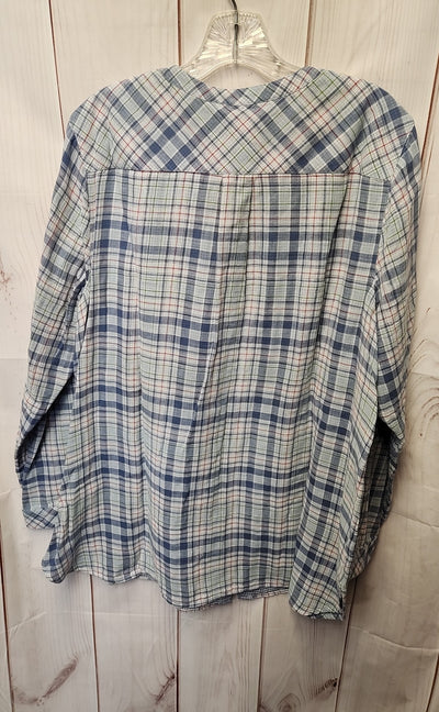 J Jill Women's Size XL Blue Long Sleeve Top