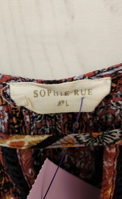 Sophie Rue Women's Size L Red & Black Sleeveless Top