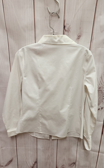 Coldwater Creek Women's Size S Petite White Long Sleeve Top