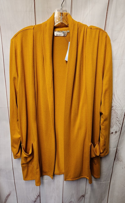 89th & Madison Women's Size XL Yellow Cardigan