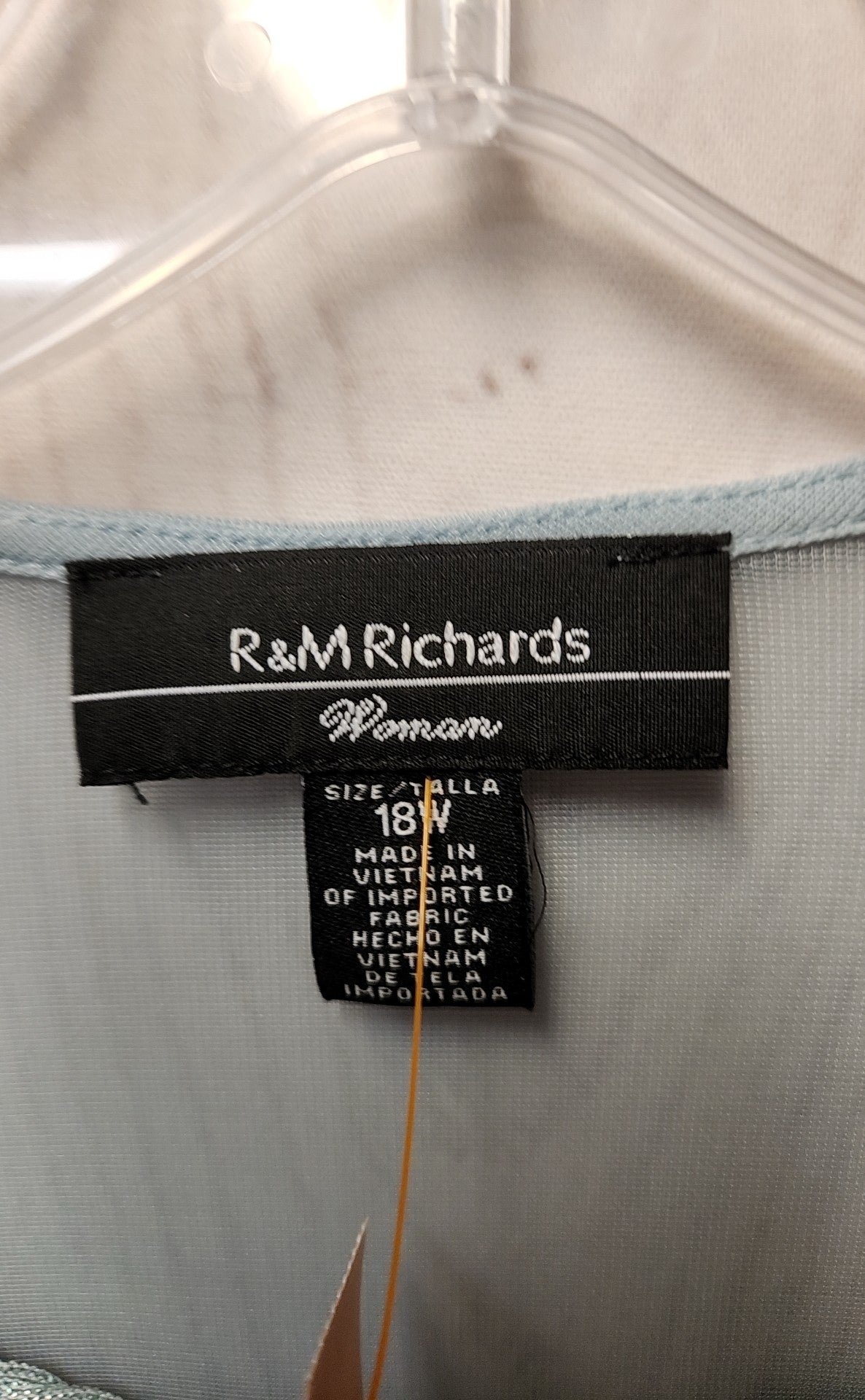 R&M Richards Women's Size 18 Light Blue Dress Set