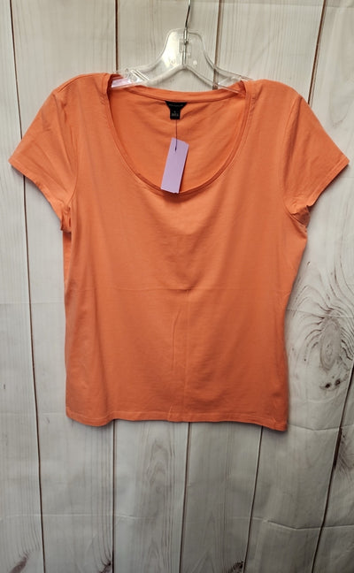 Ann Taylor Women's Size L Peach Short Sleeve Top