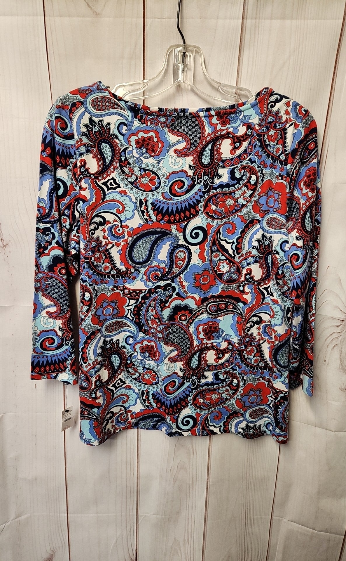 NWT Talbots Women's Size L Blue 3/4 Sleeve Top