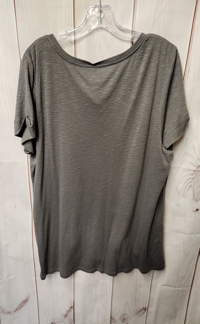 J Jill Women's Size XL Green Short Sleeve Top