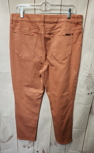 Chico's Women's Size 2 = US 12 Orange Jeans Girlfriend Ankle
