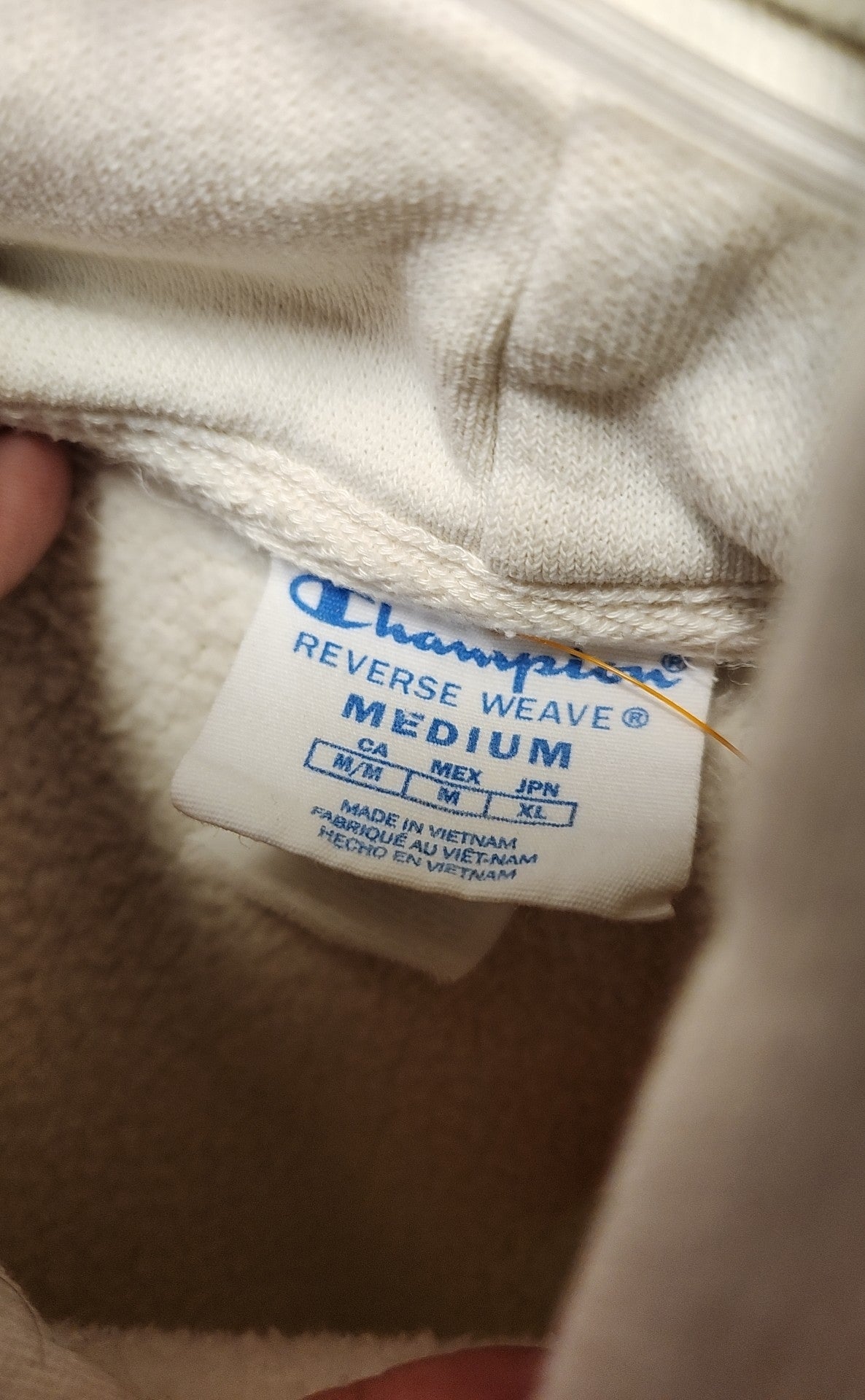 Champion Women's Size M White Hoodie