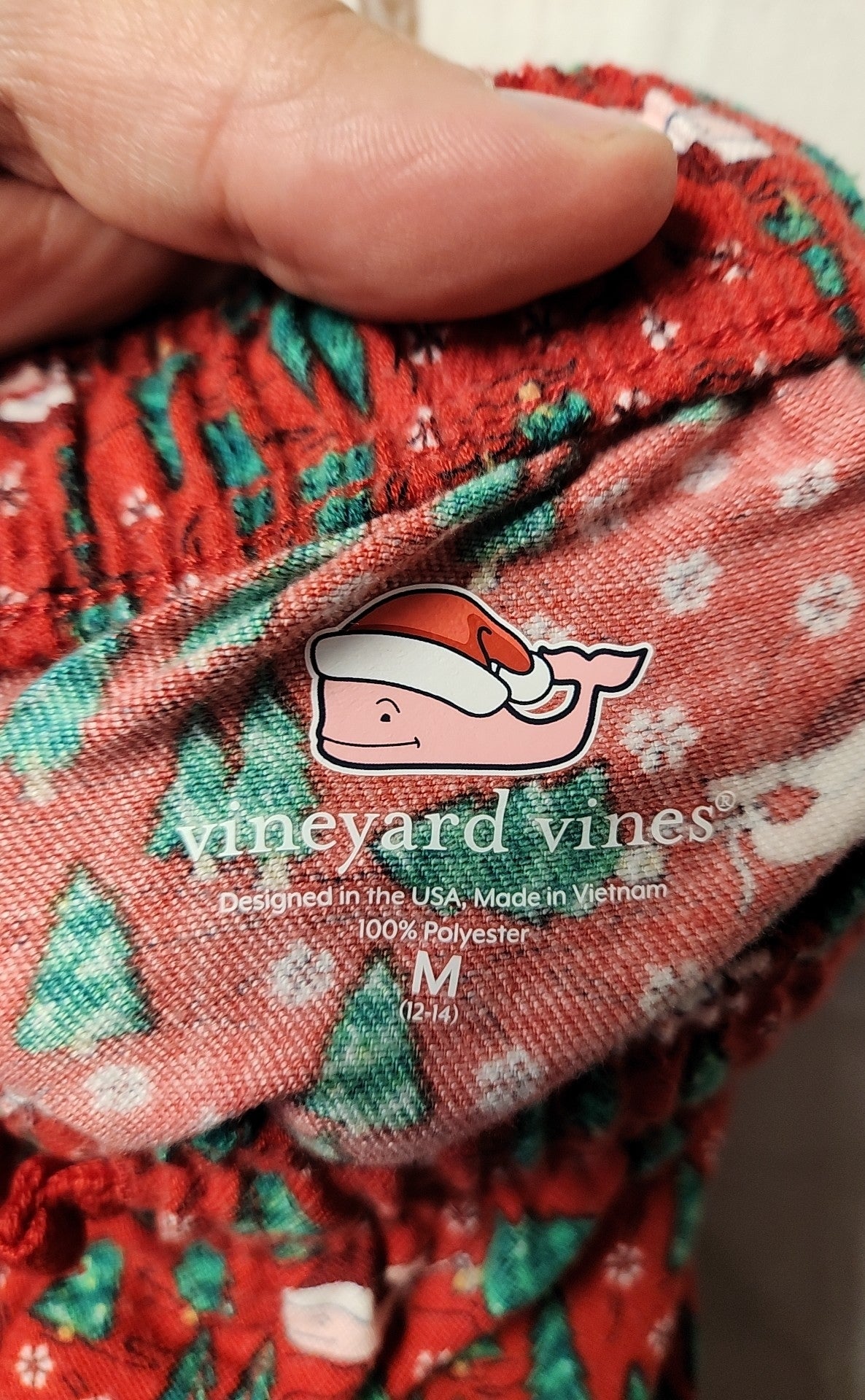 Vineyard Vines Boy's Size 12/14 Red PJ Bottoms