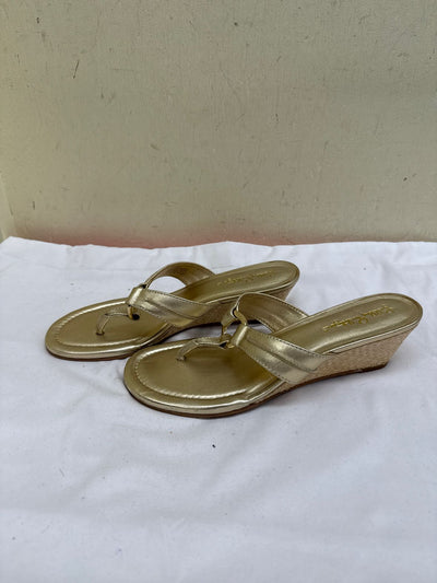Lilly Pulitzer Women's Size 8 Gold Sandals