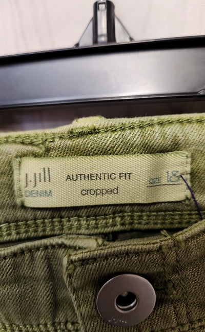 J Jill Women's Size 18 Green Pants Authentic Fit Cropped