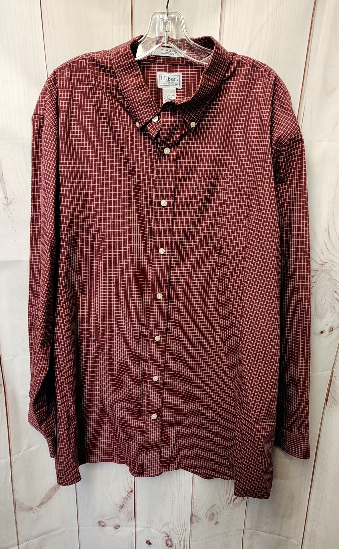 LL Bean Men's Size XXL Tall Red Shirt