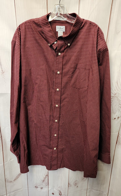 LL Bean Men's Size XXL Tall Red Shirt