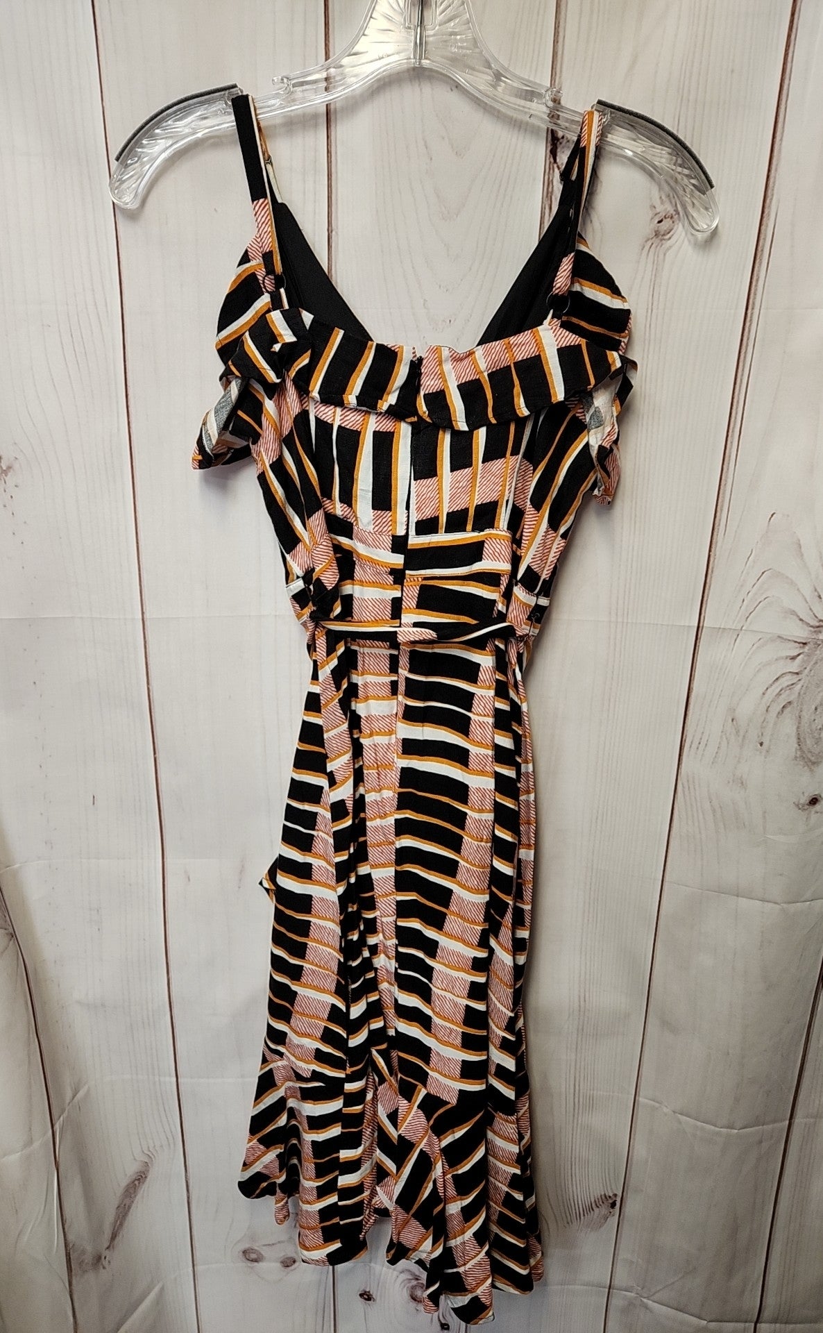 Ann Taylor Women's Size 2 Petite Black & Orange Dress